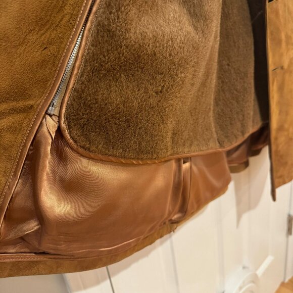 Vintage Bert Paley Tan Suede Men's Jacket - Size 38 - Picture 4 of 12